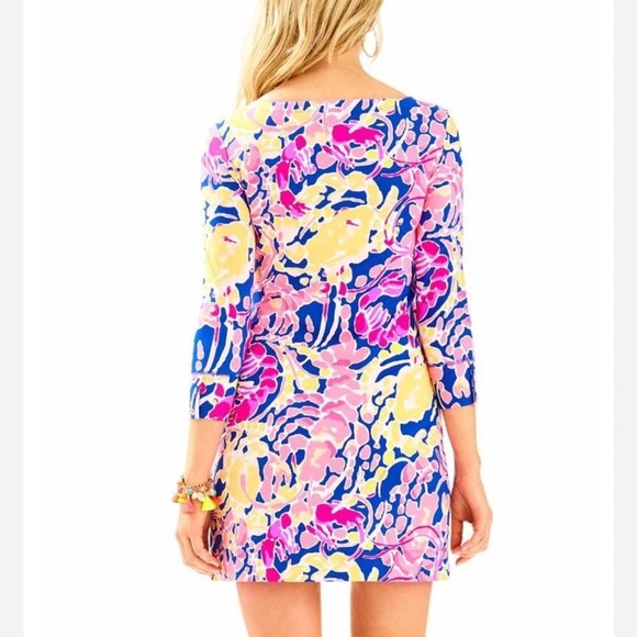Lilly Pulitzer Sophie Dress in Brilliant Blue Catch And Release Medium - Picture 3 of 14